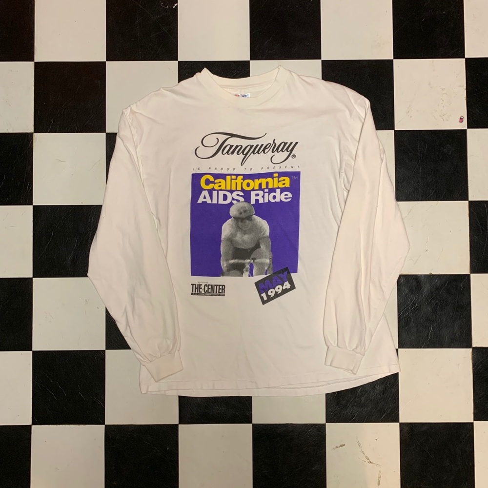 RARE VTG 1994 Tangueray California AIDS Race shirt